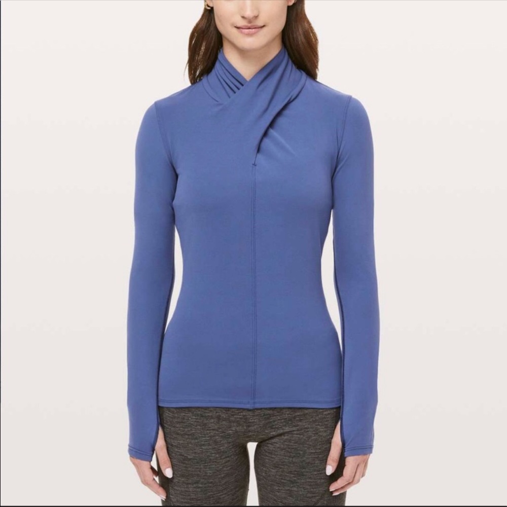 Lululemon Ethereal long sleeve, Gatsby Blue, size 4